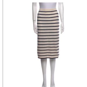 Striped Navy and Cream Women's Skirt